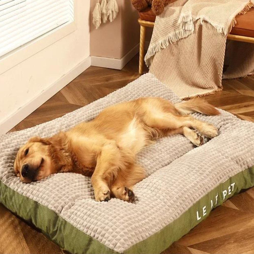 Fleece Dog Bed, Washable Calming Pet Cushion for Anxiety
