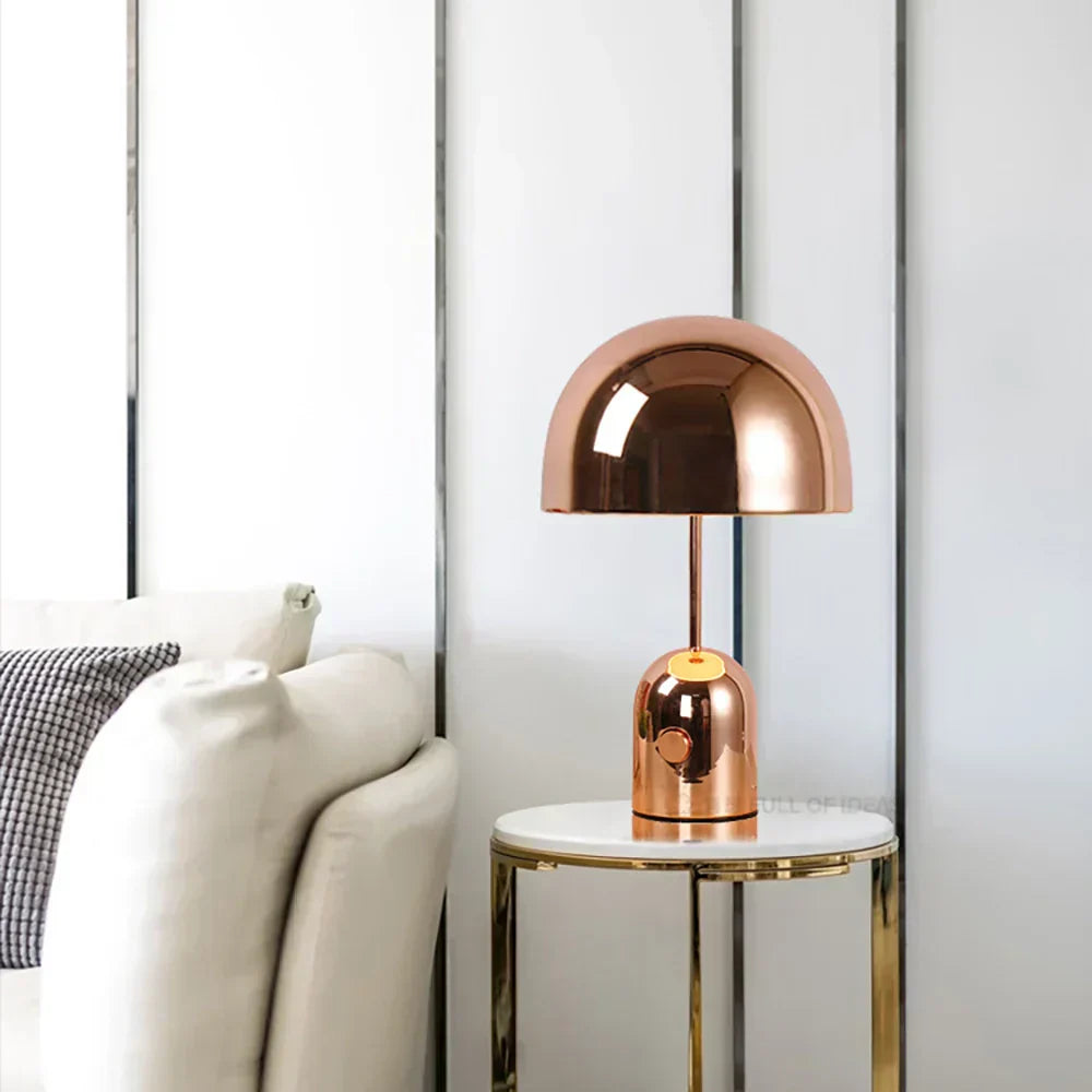 Dimmable Copper Table Lamp | Modern Industrial Bedside & Desk Light