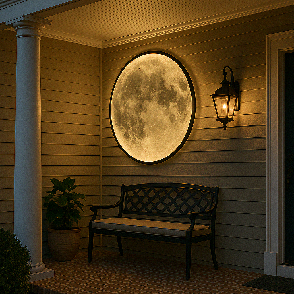 3D Moon Lamp Wall Light | LED Lunar Night Light & Room Decor