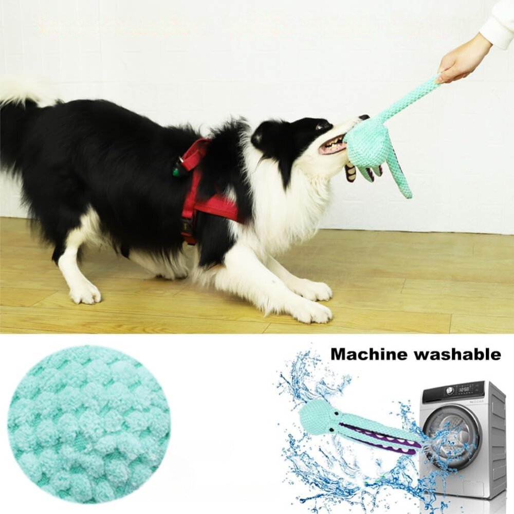 Squeaky Octopus Dog Toy | Plush Chew Toy for Dental Teeth Cleaning