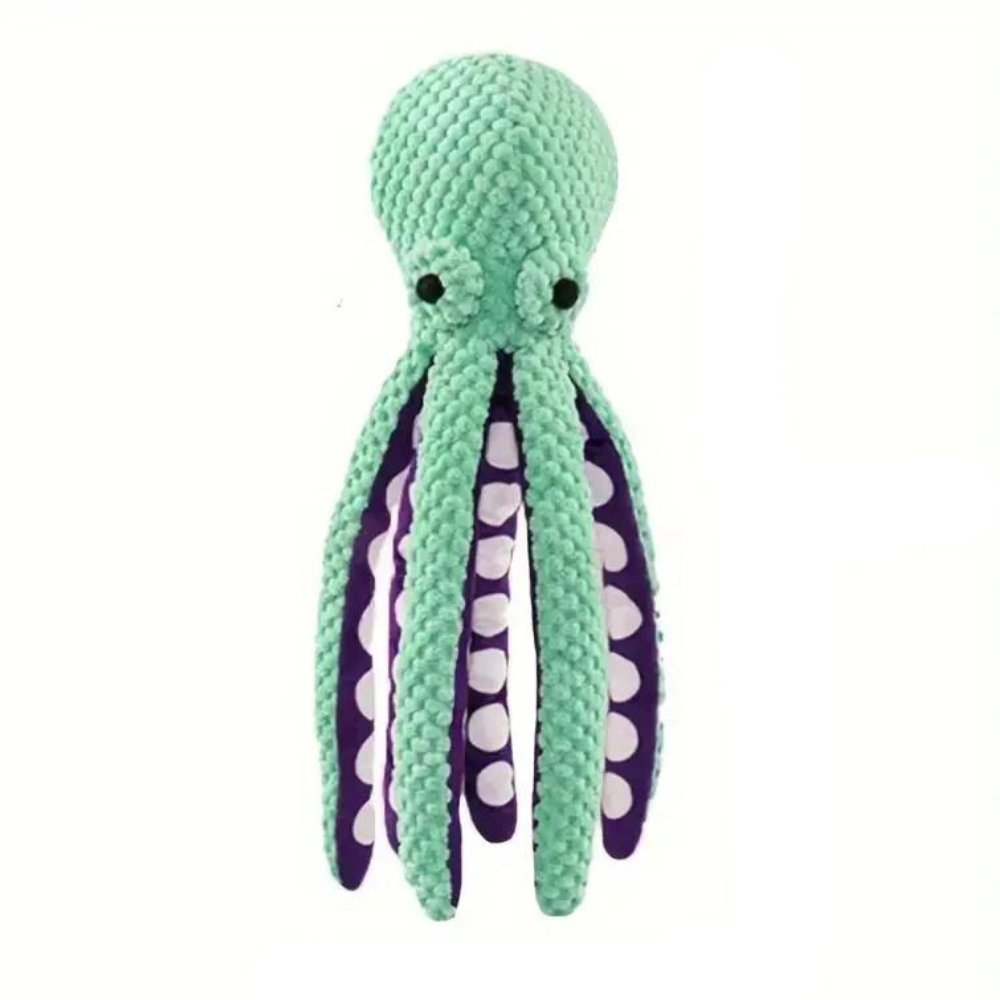 Squeaky Octopus Dog Toy | Plush Chew Toy for Dental Teeth Cleaning