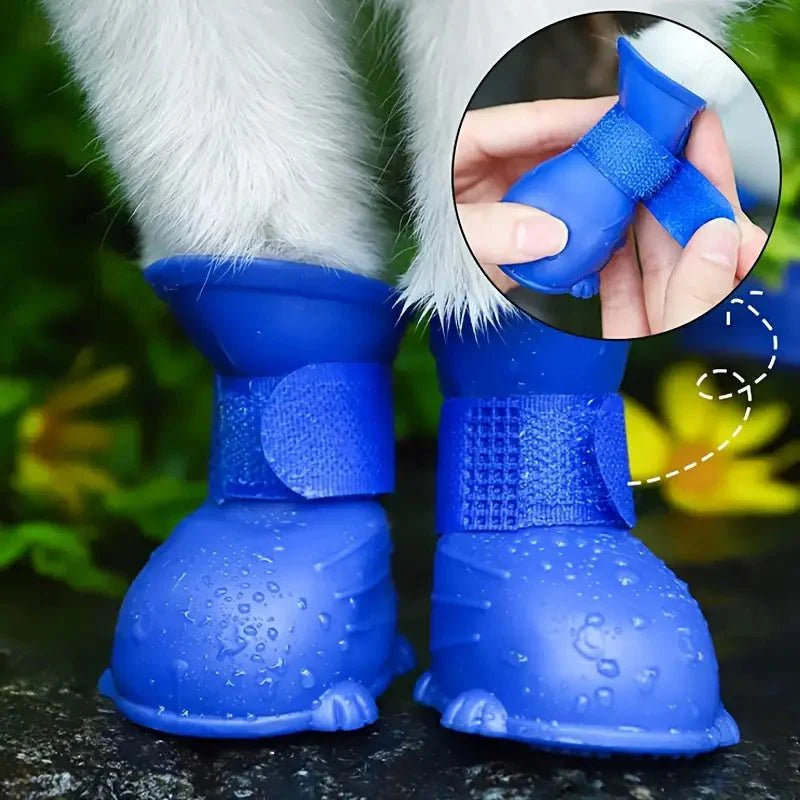Waterproof Silicone Dog Boots | Non-Slip Paw Protection Rain Shoes