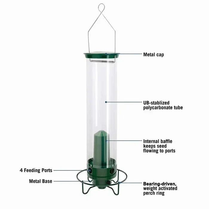 Squirrel-Proof Wild Bird Feeder | Heavy Duty Outdoor Seed Dispenser