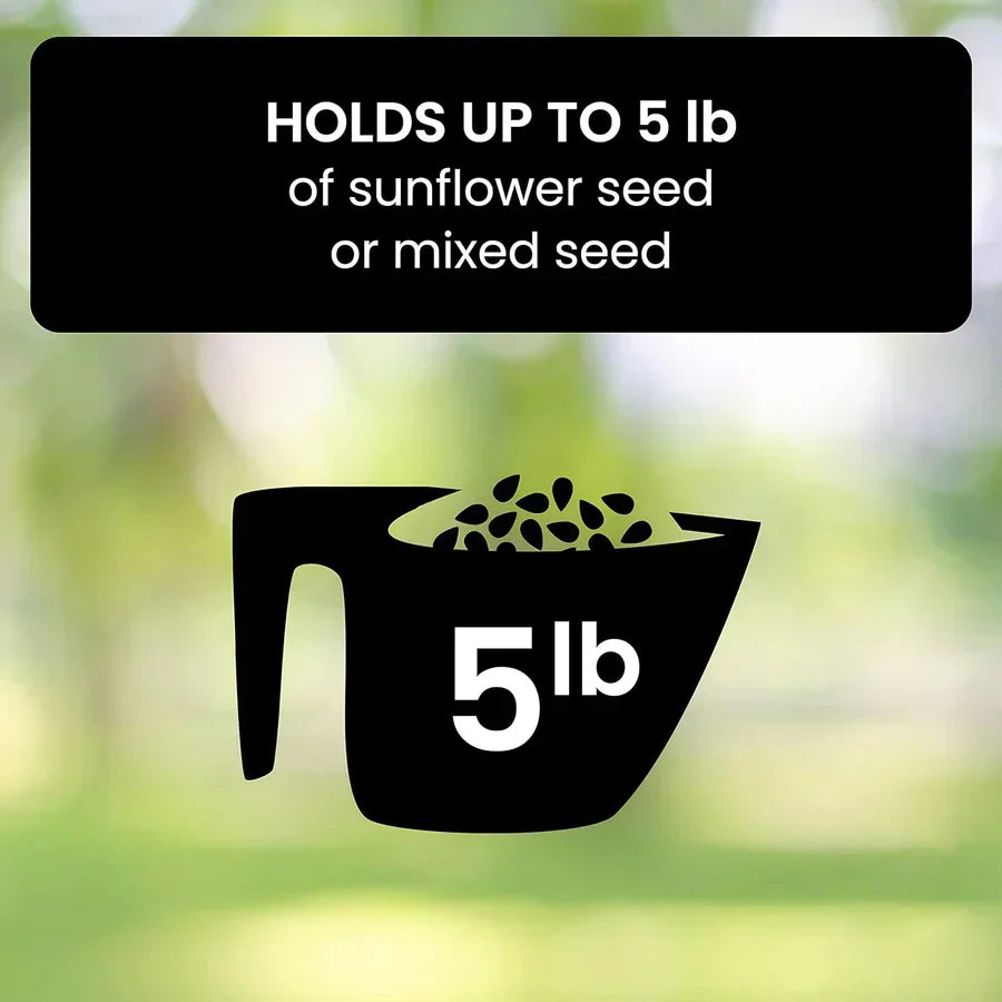 Squirrel-Proof Wild Bird Feeder | Heavy Duty Outdoor Seed Dispenser