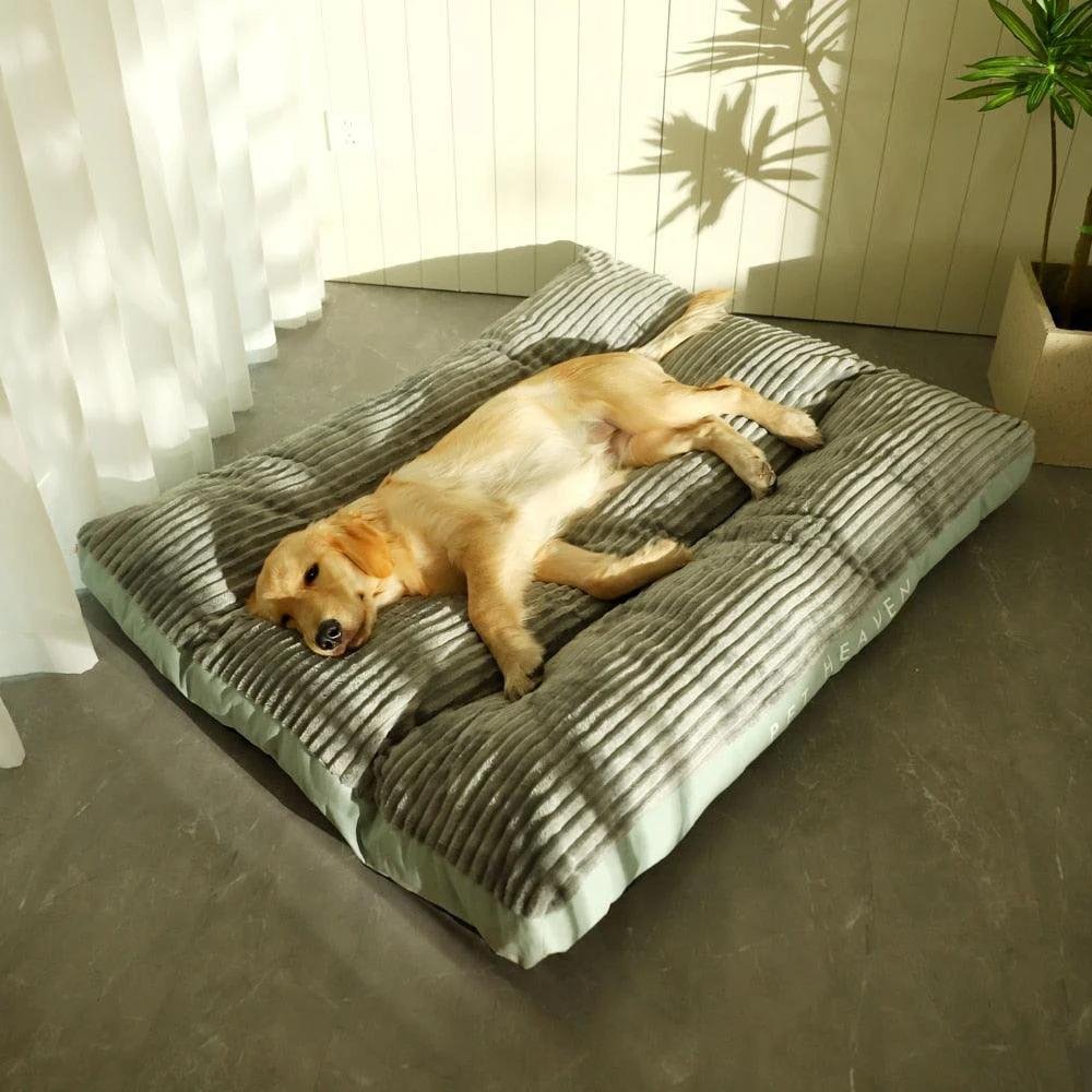 Oversized Corduroy Dog Bed for XL Dogs | Orthopedic Washable Pet Lounger