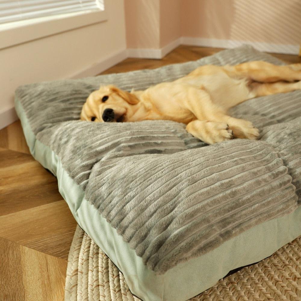 Oversized Corduroy Dog Bed for XL Dogs | Orthopedic Washable Pet Lounger