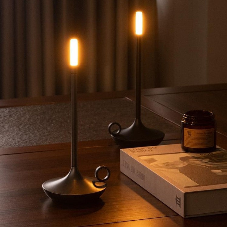 Rechargeable Cordless LED Table Lamp with Dimmable Candlelight USB-C