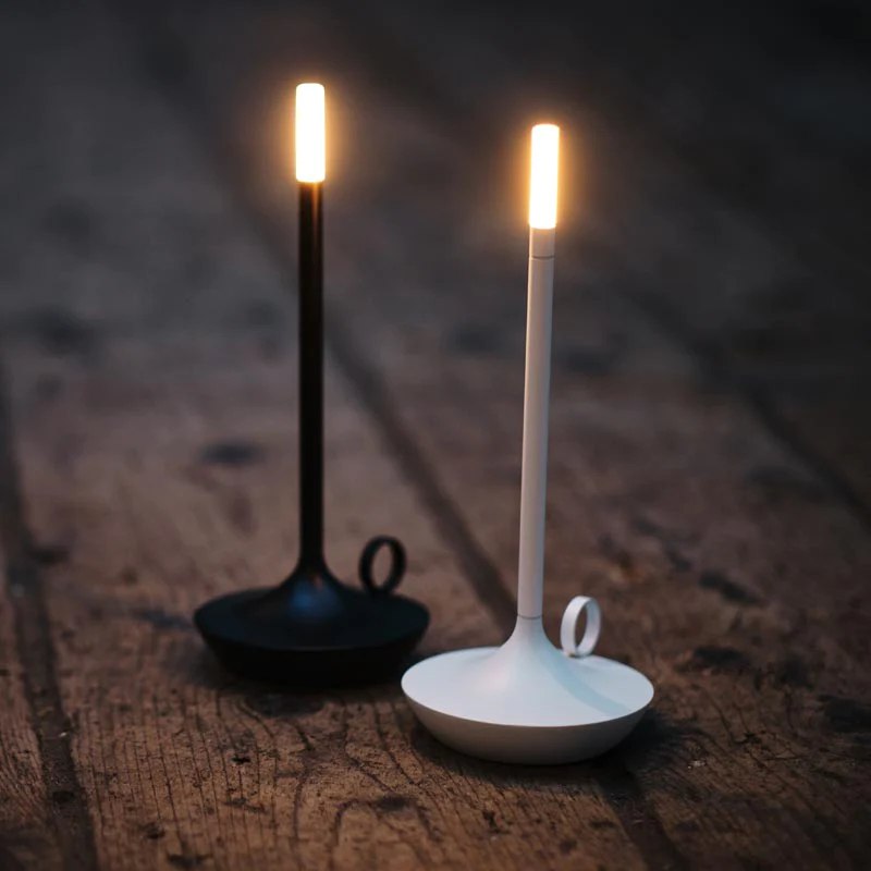 Rechargeable Cordless LED Table Lamp with Dimmable Candlelight USB-C