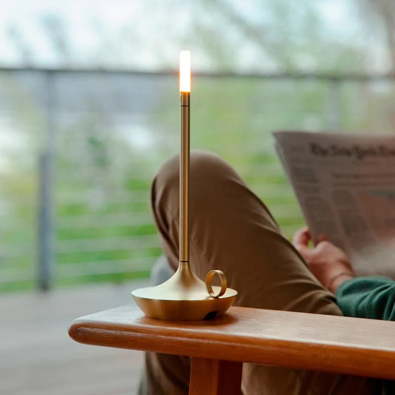 Rechargeable Cordless LED Table Lamp with Dimmable Candlelight USB-C