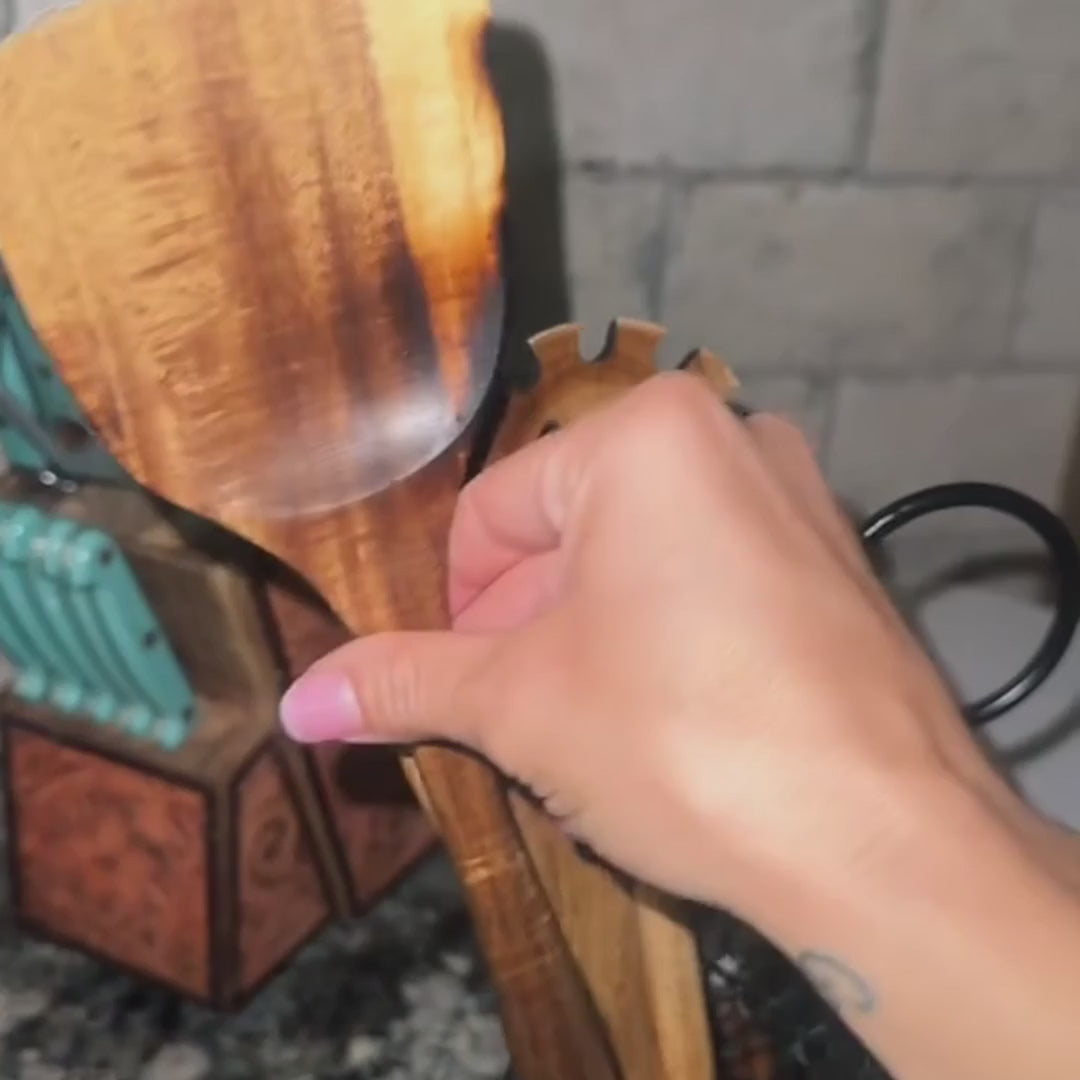 Load video: Wooden Kitchen Utensil Set | Natural Cooking Spoons &amp; Spatulas