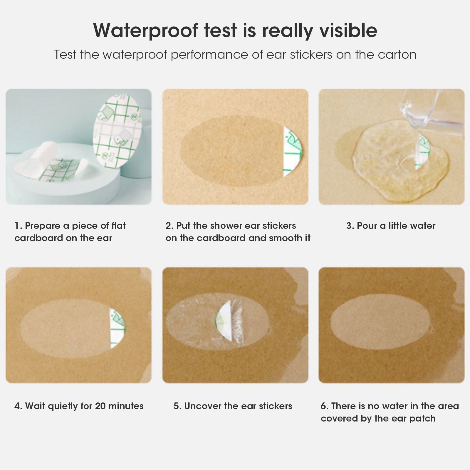 Disposable Waterproof Ear Protection Stickers for Swimming and Shower