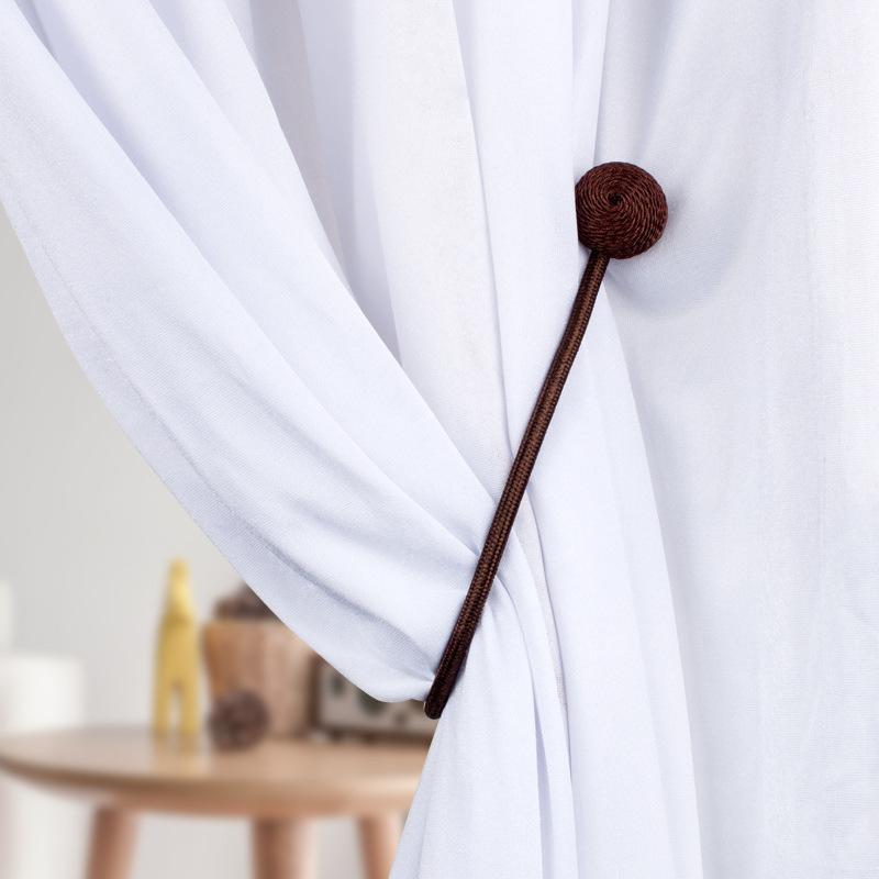 Magnetic Curtain Tie Backs | Decorative Drape Holdbacks | No-Drill Window Accessory