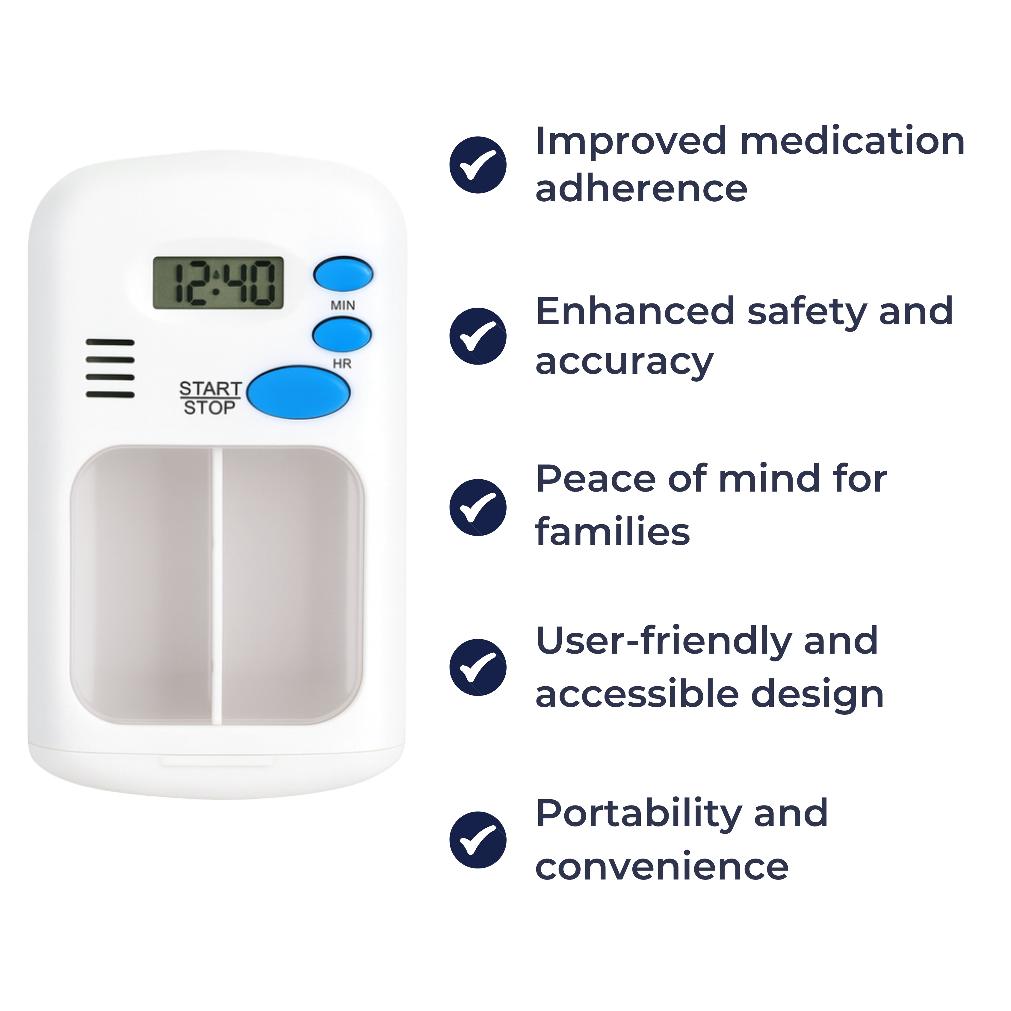 Digital Medication Reminder | Electronic Pill Organizer & Alarm Timer