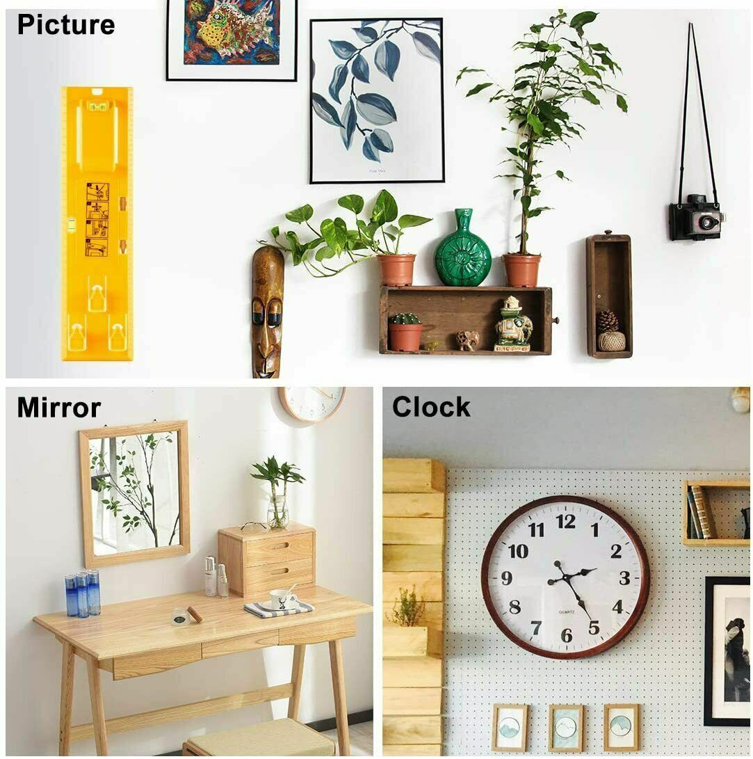 Picture Hanging Tool with Level | Wall Decor Positioning & Marking Ruler