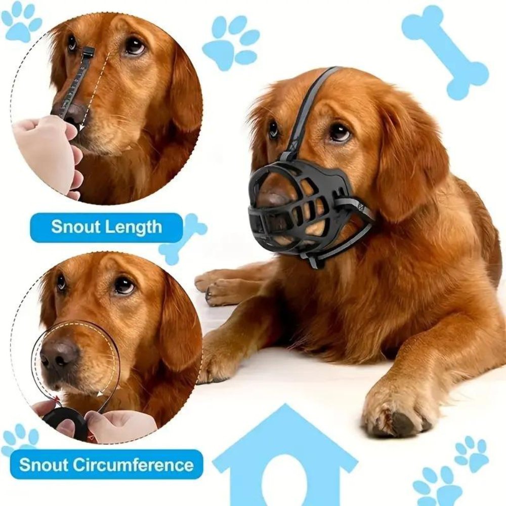 Adjustable Dog Muzzle | Anti-Bite Basket Muzzle for Training