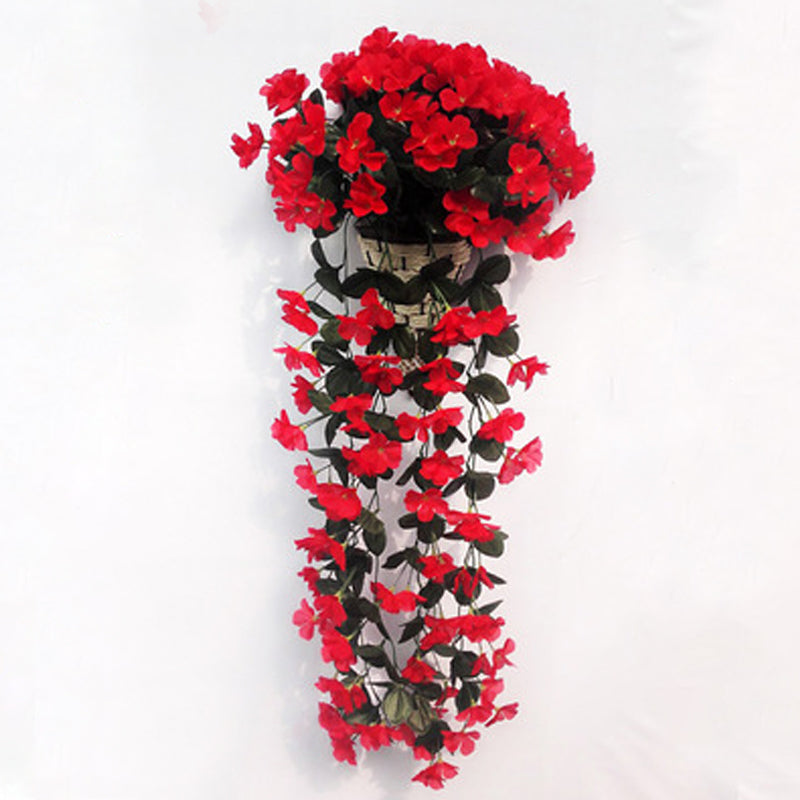 Artificial Hanging Orchid Silk Flower Bunch | Vibrant Faux Floral Garden Decor