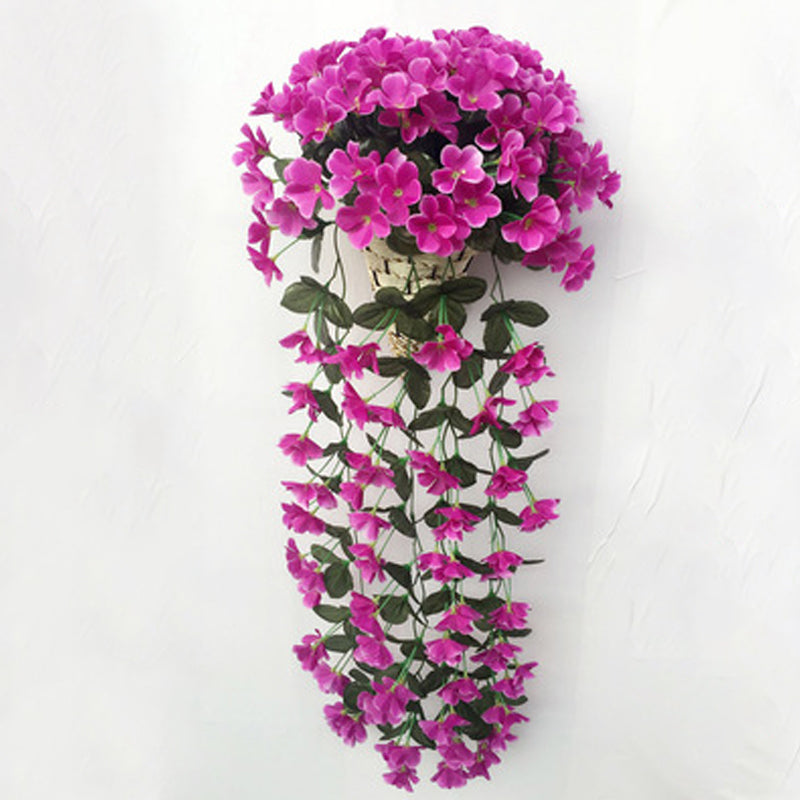 Artificial Hanging Orchid Silk Flower Bunch | Vibrant Faux Floral Garden Decor