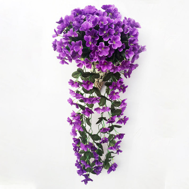 Artificial Hanging Orchid Silk Flower Bunch | Vibrant Faux Floral Garden Decor