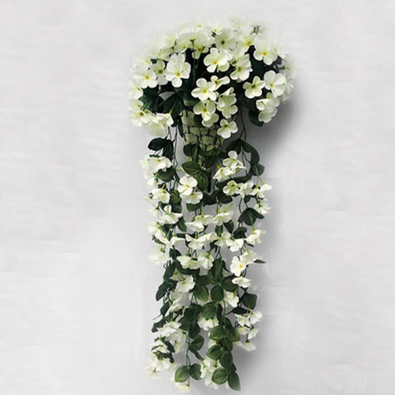 Artificial Hanging Orchid Silk Flower Bunch | Vibrant Faux Floral Garden Decor