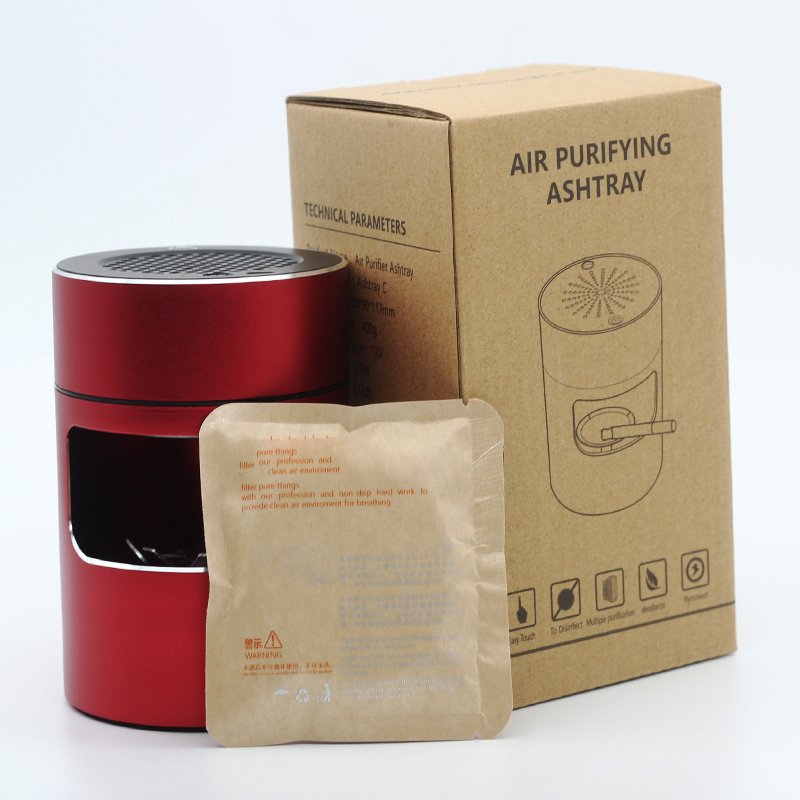 Smart Smokeless Ashtray with HEPA Filter, Negative Ion Generator, USB Powered