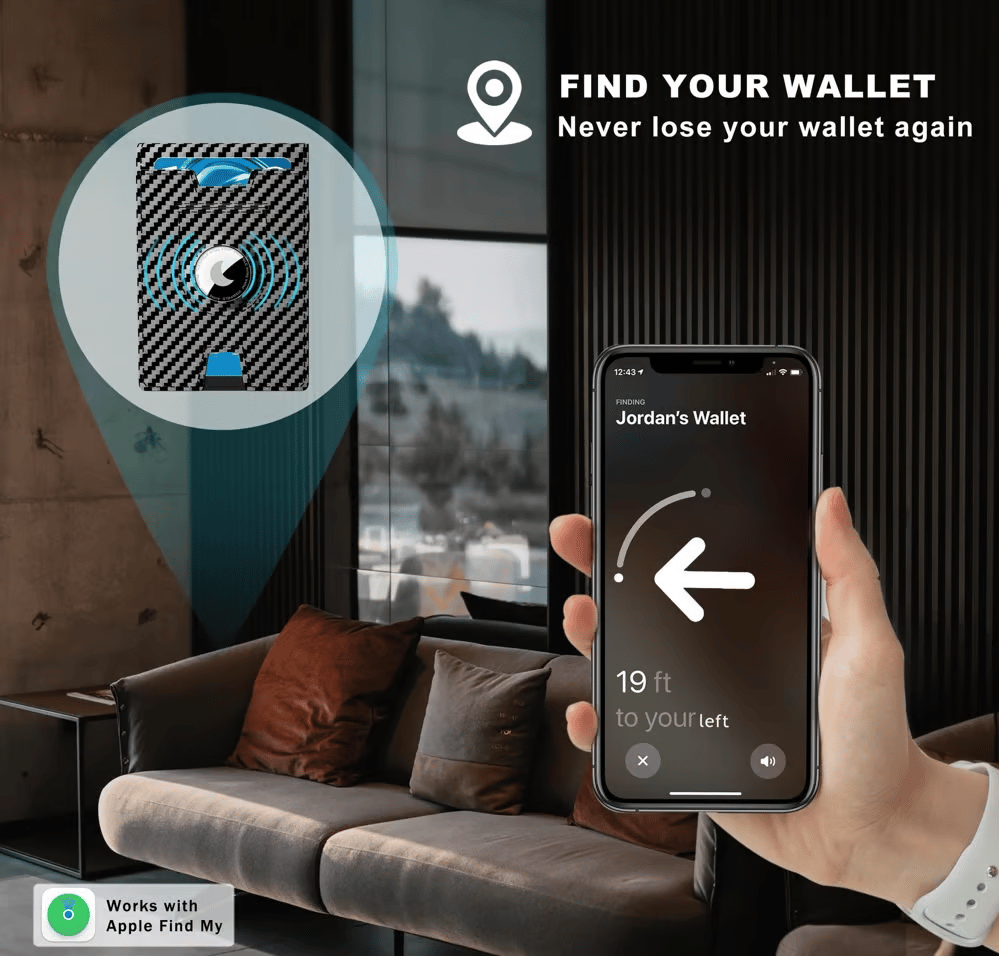 Slim Pop-Up Aluminum Money Clip Wallet – RFID-Blocking Leather Card Holder for Men & Women
