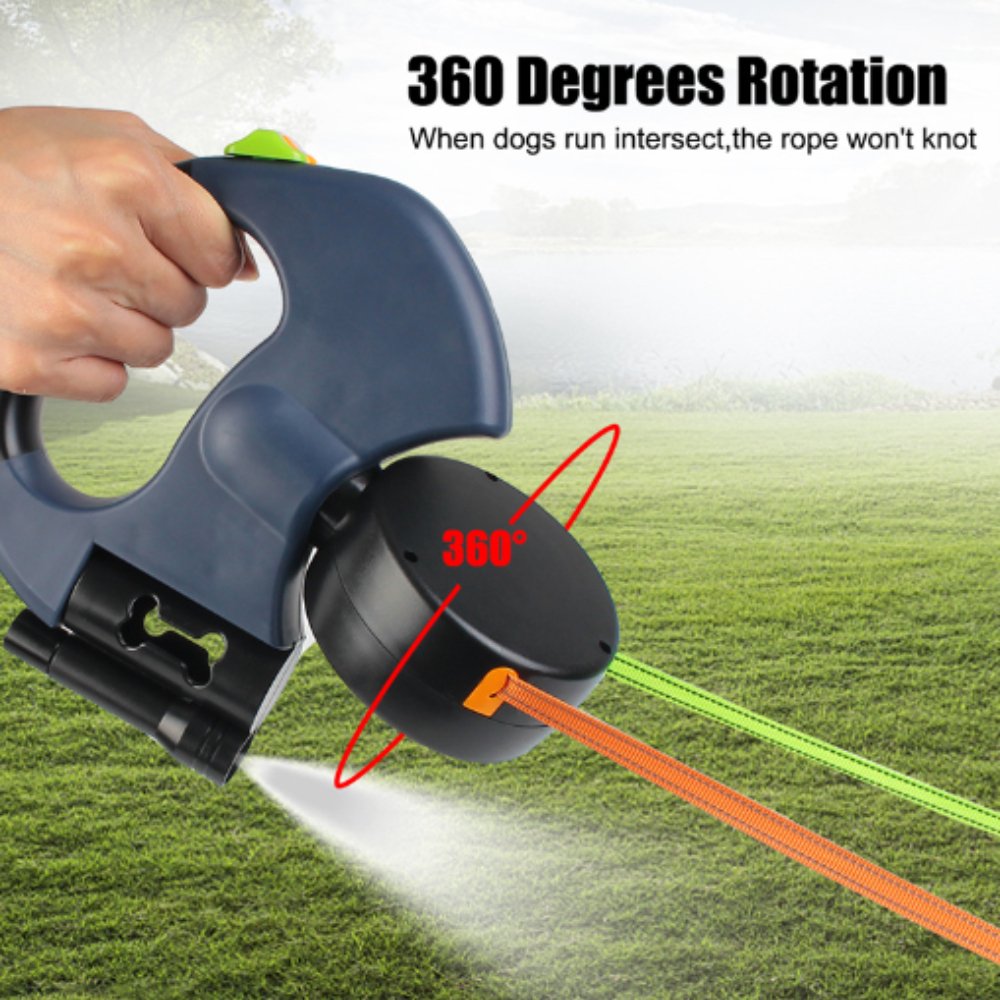 No-Tangle Double Dog Leash | Dual Pet Walking Coupler & Splitter