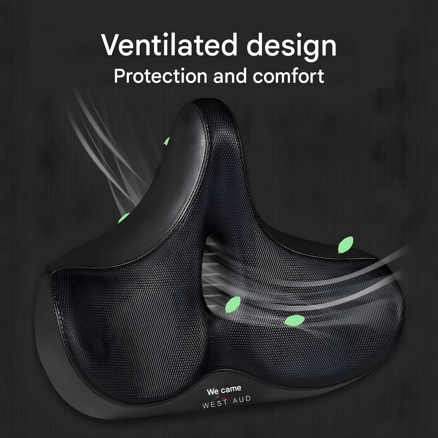 Ergonomic Comfort Bike Seat | Wide Saddle for Mountain & Road Bikes
