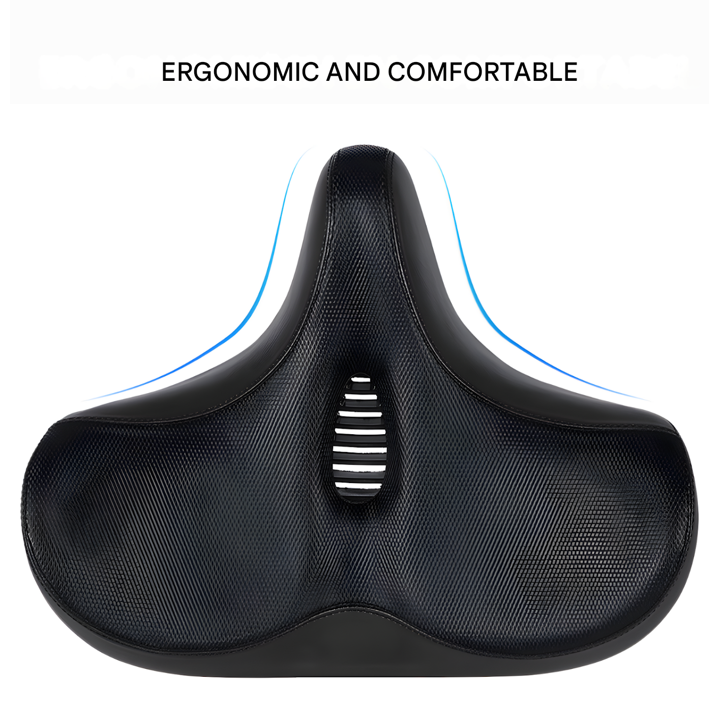 Ergonomic Comfort Bike Seat | Wide Saddle for Mountain & Road Bikes