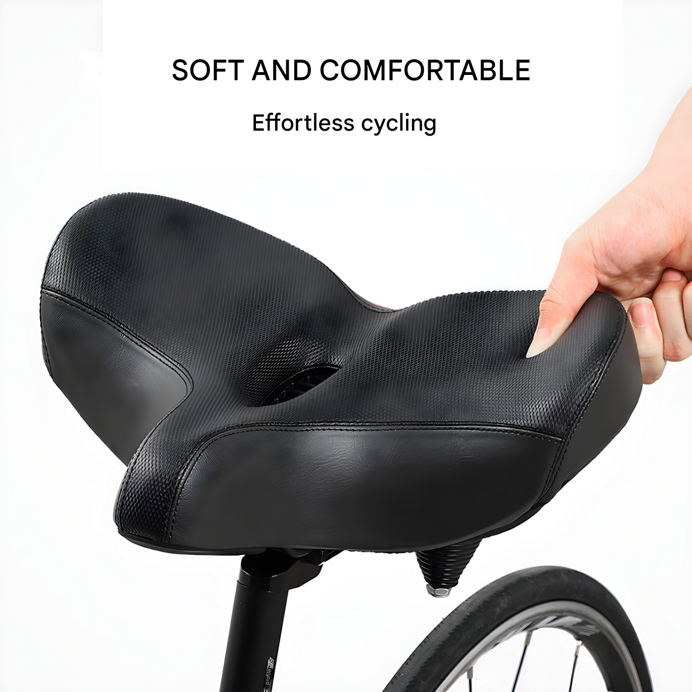 Ergonomic Comfort Bike Seat | Wide Saddle for Mountain & Road Bikes