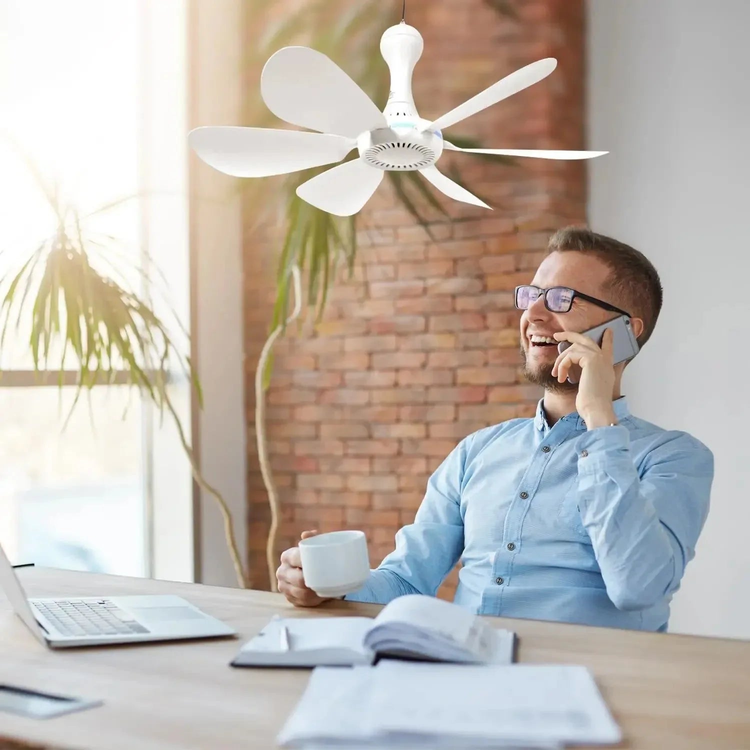 Hanging fan remote control and settings