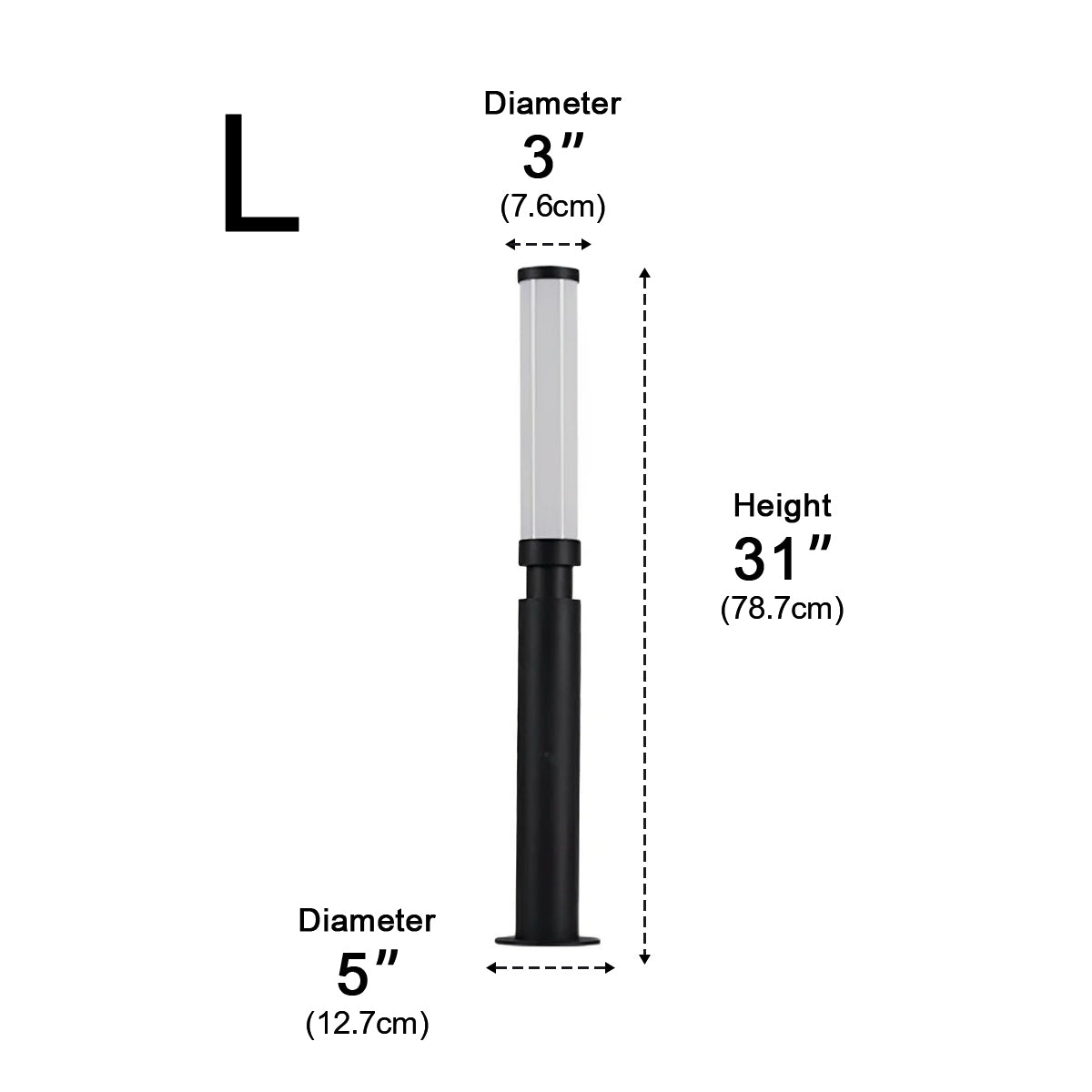 Modern Aluminum LED Outdoor Pillar Light with IP55 Waterproof Rating
