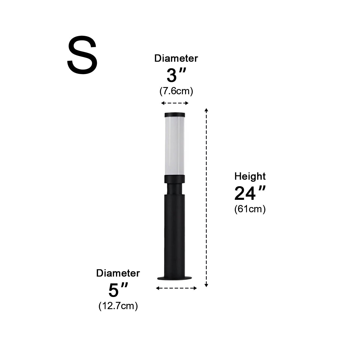 Modern Aluminum LED Outdoor Pillar Light with IP55 Waterproof Rating