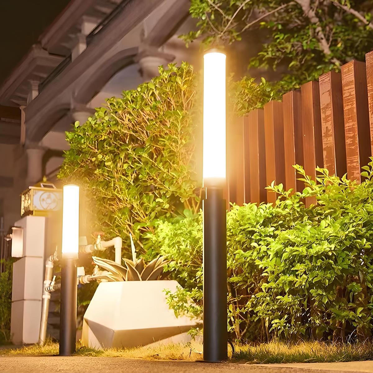 Modern Aluminum LED Outdoor Pillar Light with IP55 Waterproof Rating
