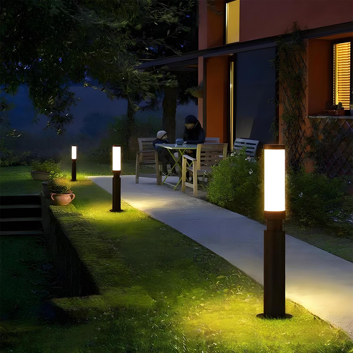 Modern Aluminum LED Outdoor Pillar Light with IP55 Waterproof Rating