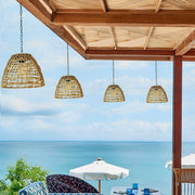 Solar Powered Bell Hanging Lantern and Waterproof Garden Pendant Light