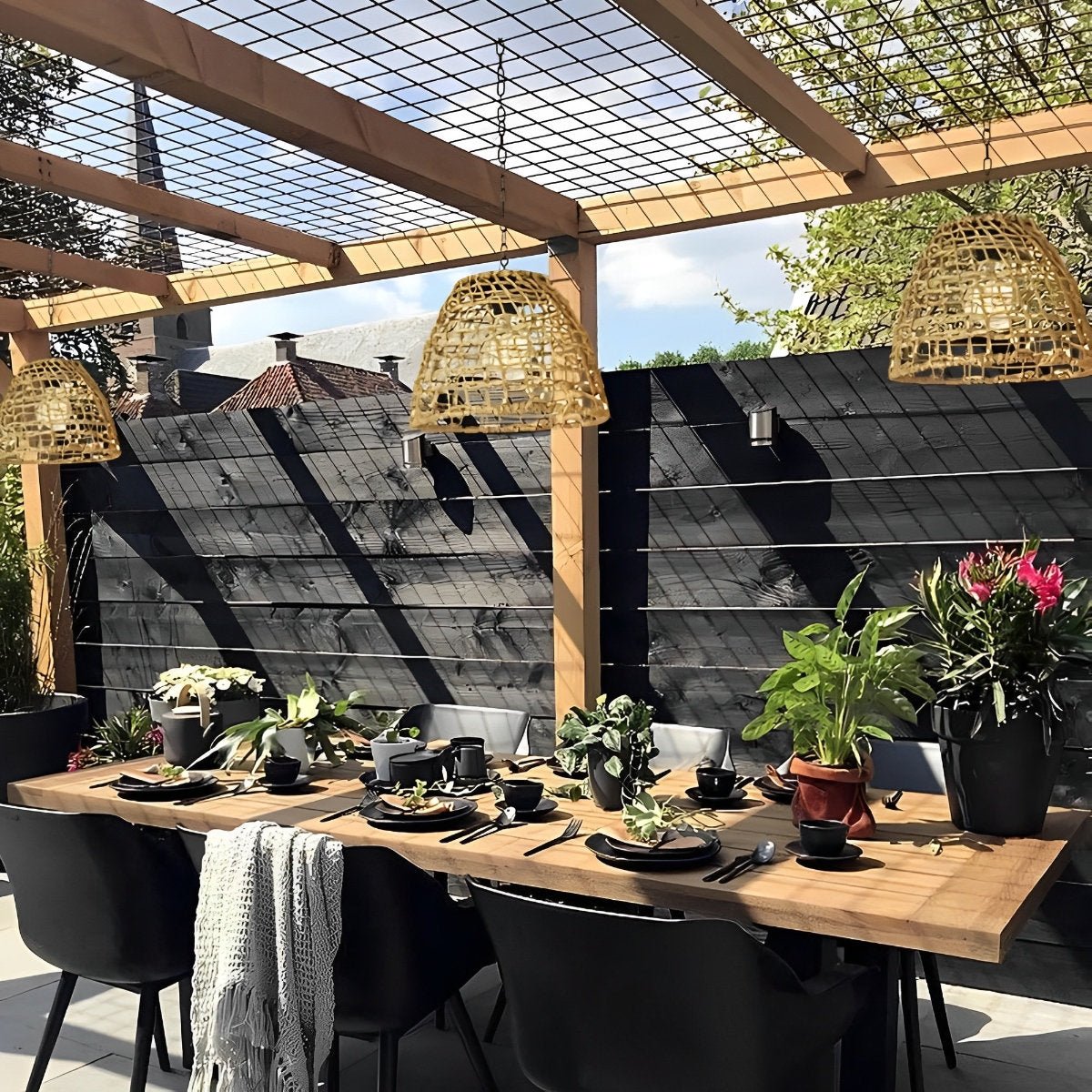 Solar Powered Bell Hanging Lantern and Waterproof Garden Pendant Light