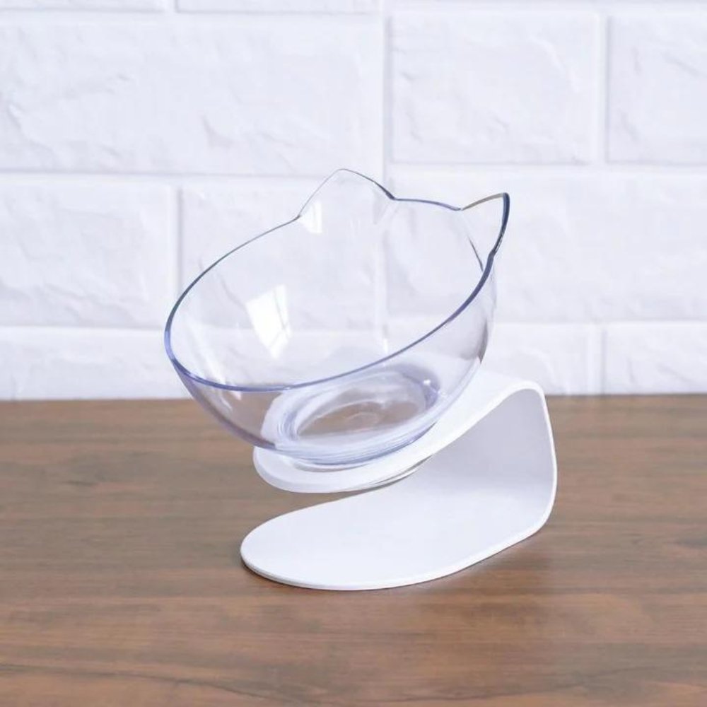 Elevated Cat Bowl for Whisker Fatigue | Shallow Wide Dish Feeder