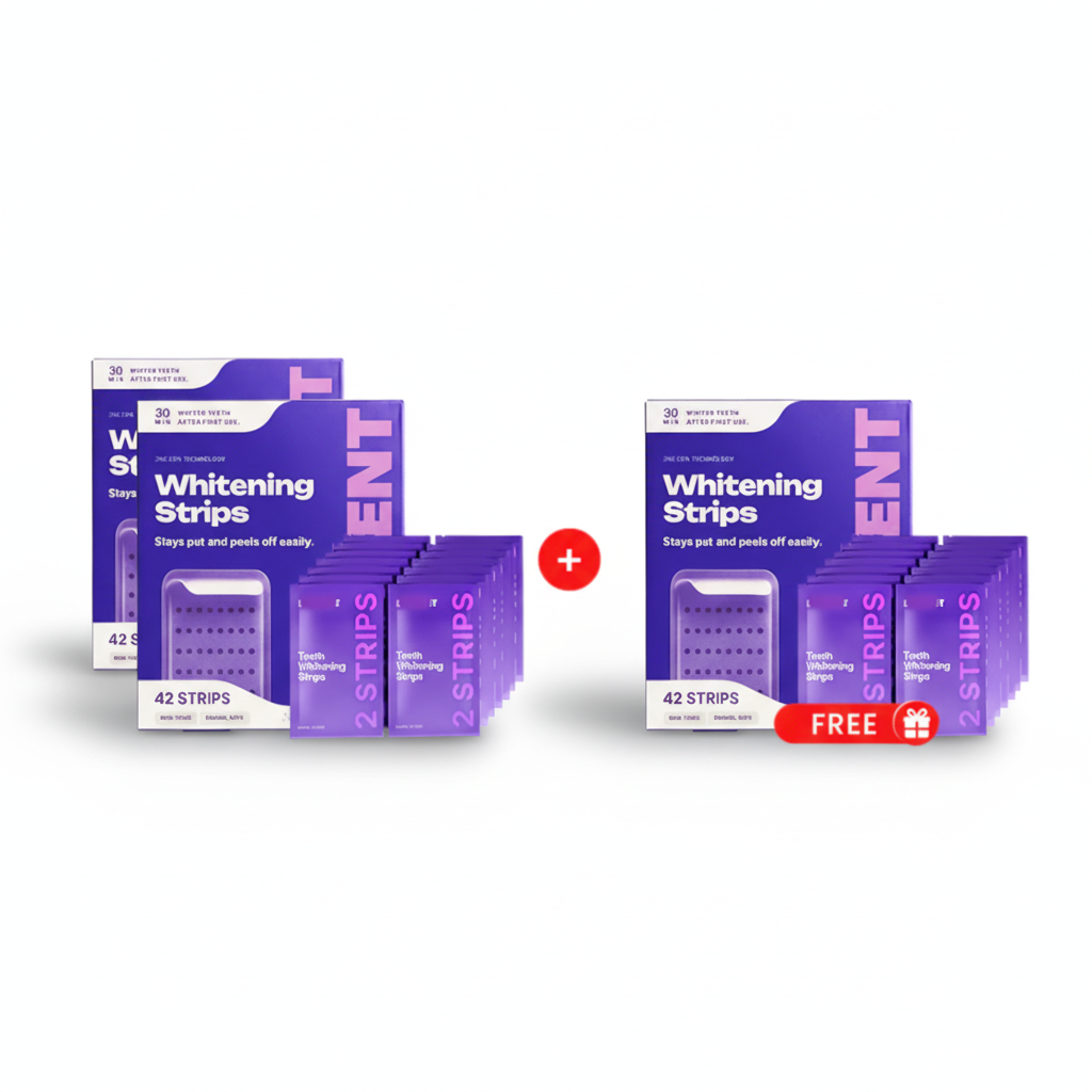 Purple Teeth Whitening Strips | Color-Correcting PAP+ Stain Removal