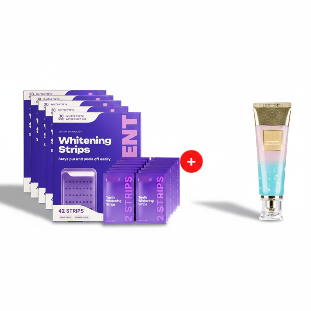 Purple Teeth Whitening Strips | Color-Correcting PAP+ Stain Removal