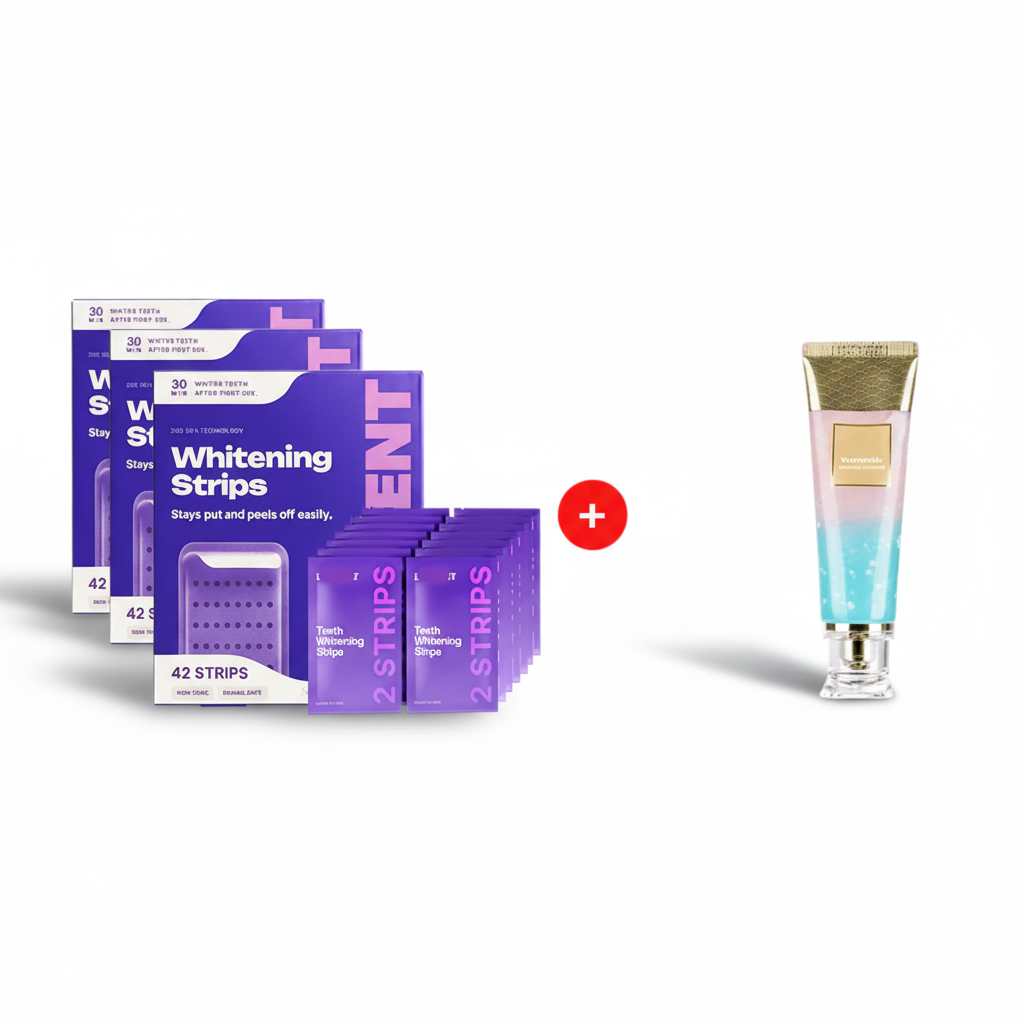 Purple Teeth Whitening Strips | Color-Correcting PAP+ Stain Removal