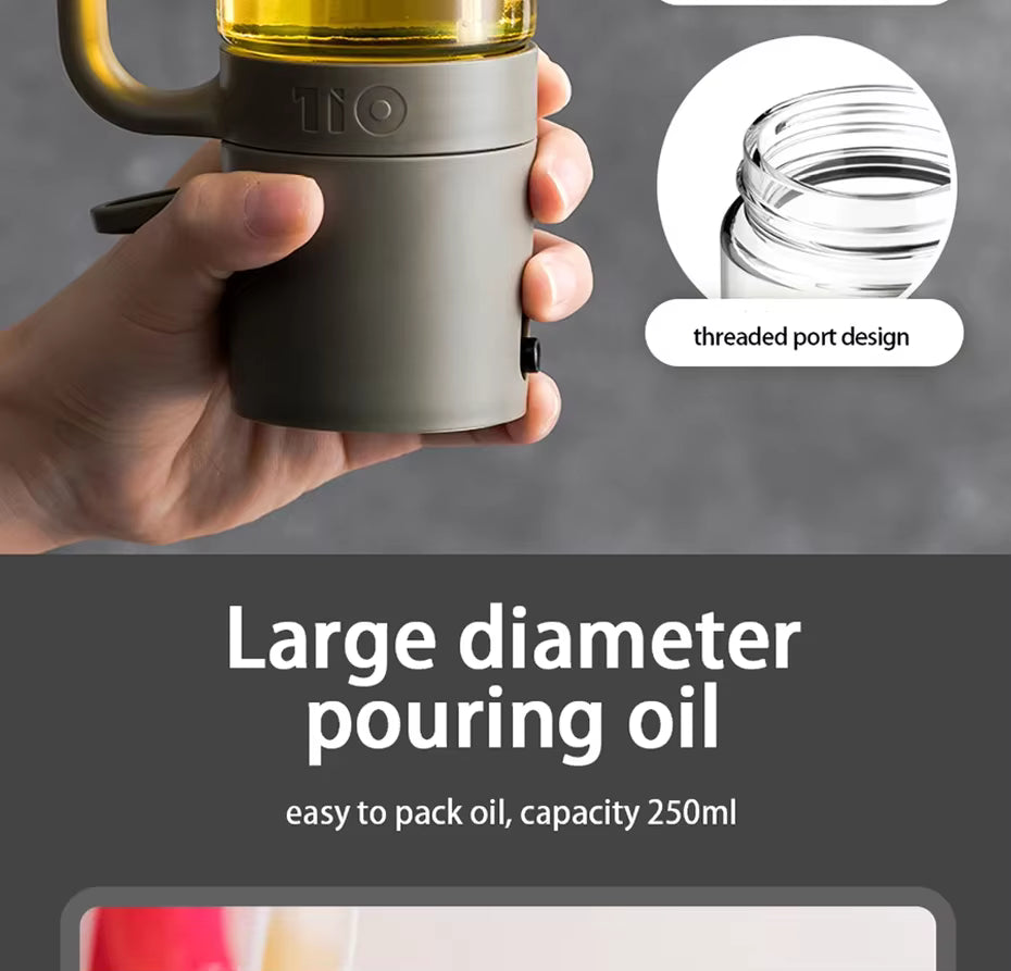 Glass Olive Oil Sprayer | 250ml Air Fryer & Cooking Dispenser
