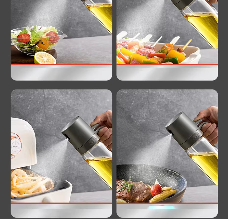 Glass Olive Oil Sprayer | 250ml Air Fryer & Cooking Dispenser